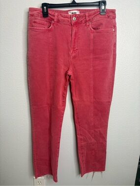 Paige Size 32 Cindy Cropped Raw Hem Jeans